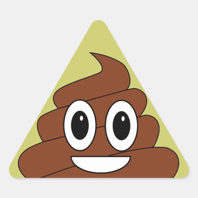 Pegatina Triangular Poop (Anverso)