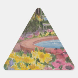 Pegatina Triangular Prescott Park Garden Poppies Portsmouth NH