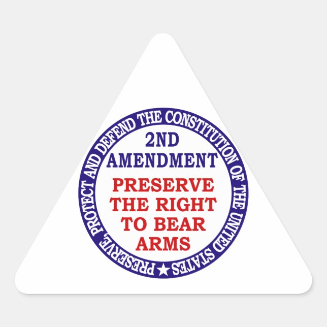 Pegatina Triangular Preservar el derecho al oso (2a enmienda) (Anverso)