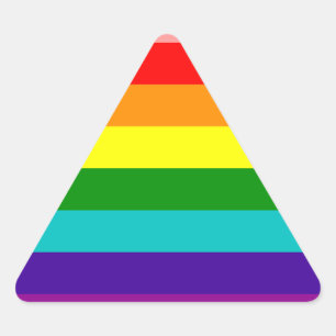 Pegatina Triangular Primera bandera del orgullo gay arcoiris