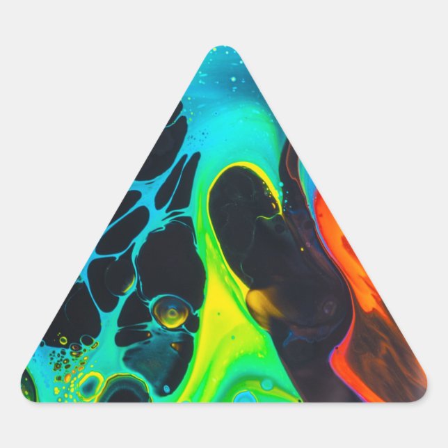 Pegatina Triangular Psicodélico (Anverso)