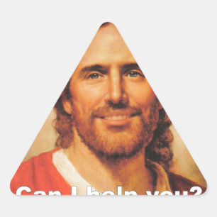 Pegatina Triangular ¿Puedo Ayudarte?