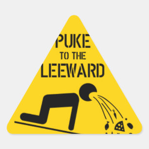 Pegatina Triangular Puke to the Leeward