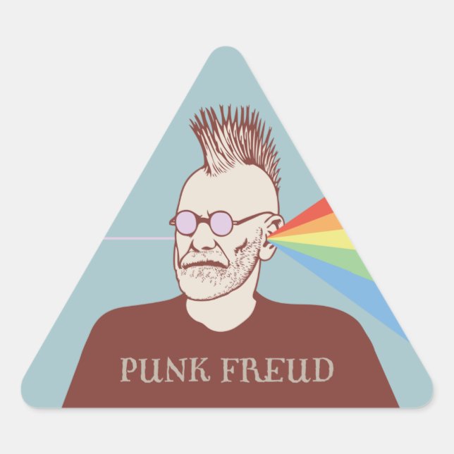 Pegatina Triangular Punk Freud (Anverso)