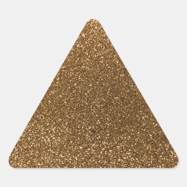 Pegatina Triangular Purpurina de oro (Anverso)