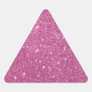 Pegatina Triangular Purpurina Girly Hot Pink