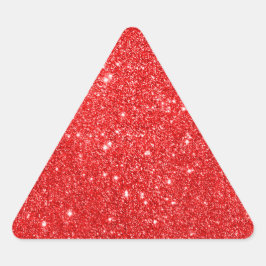 Pegatina Triangular Purpurina rojo Girly