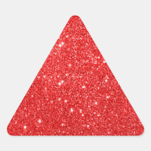 Pegatina Triangular Purpurina rojo Girly