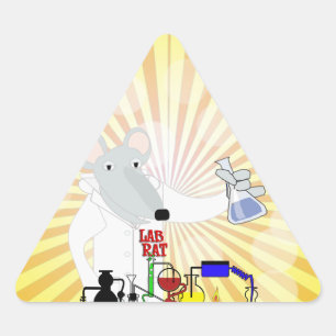 PEGATINA TRIANGULAR QUÍMICA LAB RAT