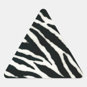 Pegatina Triangular RAB Rockabilly Estampado de Cebra Negro y Blanco
