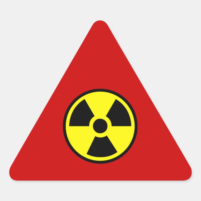 Pegatina Triangular Radioactivo (Anverso)