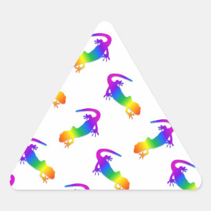 Pegatina Triangular Rainbow Salamander