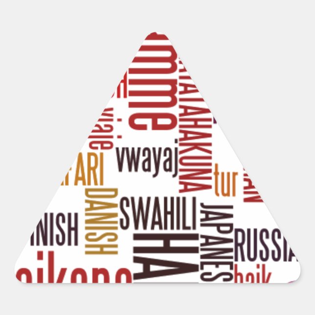 Pegatina Triangular Ranura global: Hakuna Matata en todos los idiomas (Anverso)