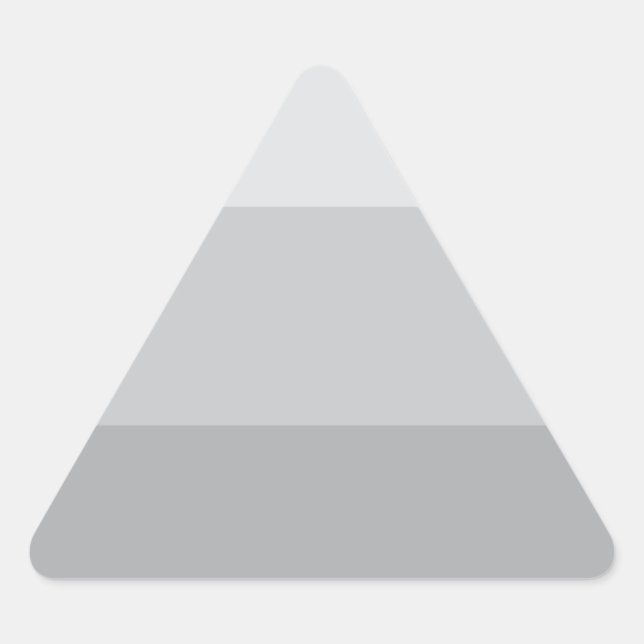 Pegatina Triangular Rayo gris plateado (Anverso)