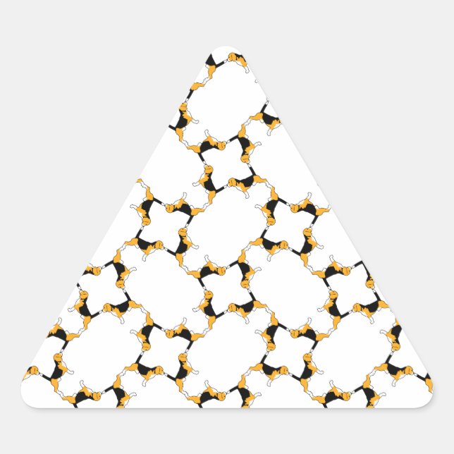 Pegatina Triangular Red de Beagle (Anverso)