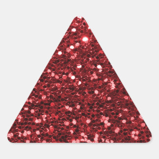 Pegatina Triangular Red Faux Purpurina