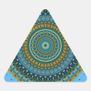 Pegatina Triangular Regalia Aqua Blues Kaleidoscope No. 5