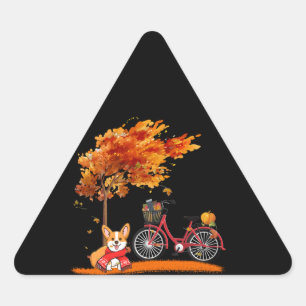 Pegatina Triangular Regalo de perro Es Fall Y'all Lovely
