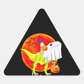 Pegatina Triangular Regalo de perro | Trick rawy trick trance hallowee
