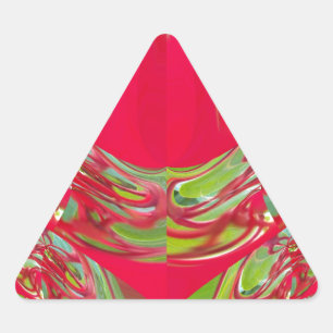 Pegatina Triangular Regalos Hakuna Matata de Flora Roja y Verde