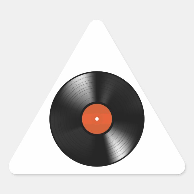 Pegatina Triangular Registro de Vinyle (Anverso)