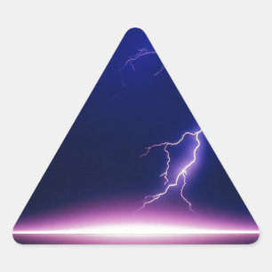 Pegatina Triangular Relámpago