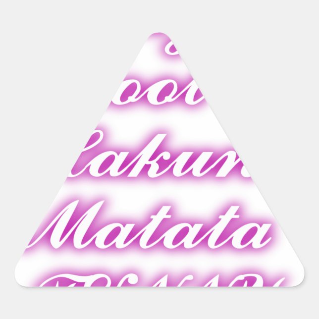 Pegatina Triangular Reproducir Guay Hakuna Matata .png (Anverso)