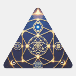 Pegatina Triangular Resplandor Divino – 5: Energía Universal Iluminada