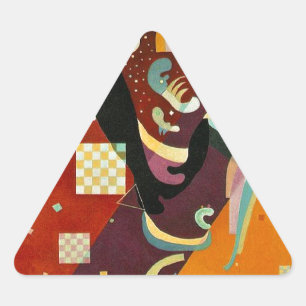 Pegatina Triangular Resumen de Kandinsky Composición IX