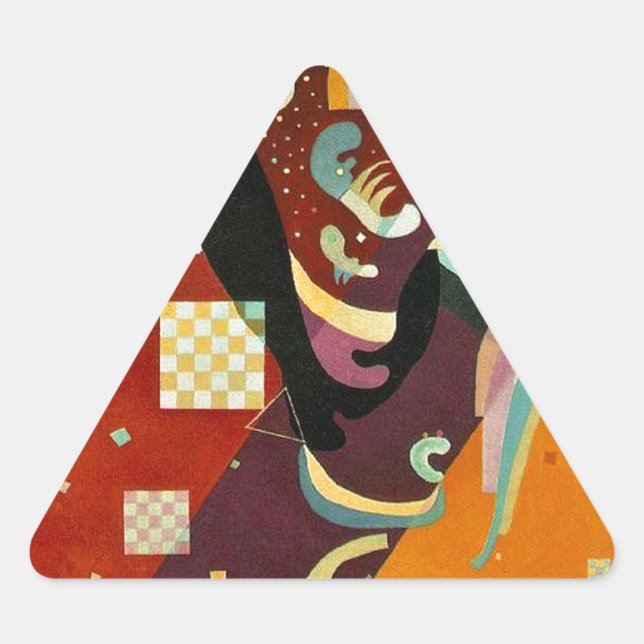 Pegatina Triangular Resumen de Kandinsky Composición IX (Anverso)