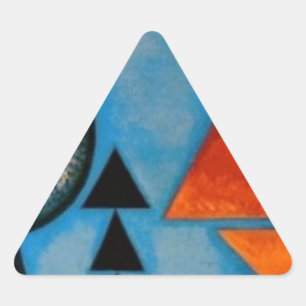 Pegatina Triangular Resumen duro suave de Kandinsky
