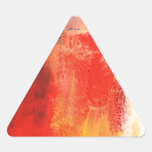 Pegatina Triangular Resumen rojo creativo