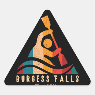 Pegatina Triangular Retro Burgess cae Kayak
