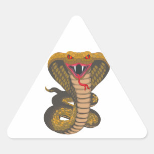 Pegatina Triangular Rey Cobra