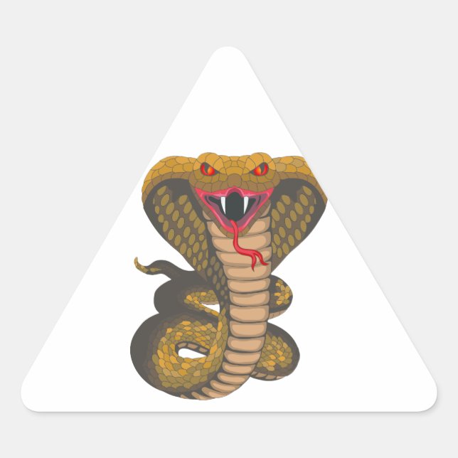 Pegatina Triangular Rey Cobra (Anverso)