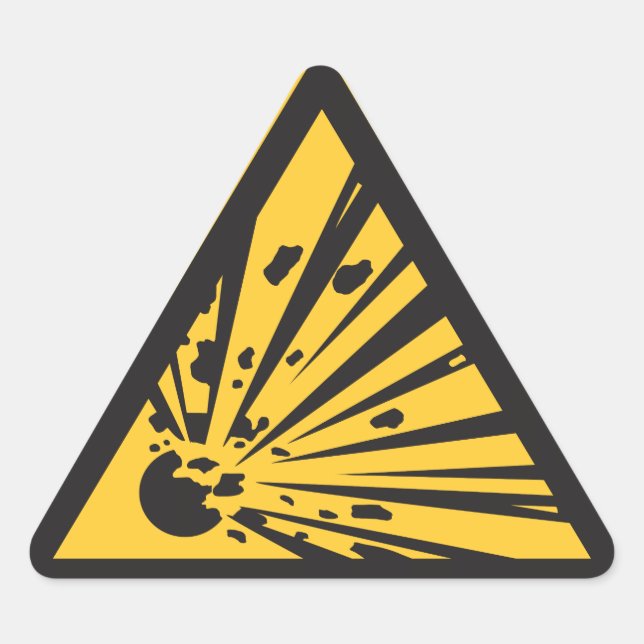 PEGATINA TRIANGULAR RIESGO DE EXPLOSIÓN (Anverso)