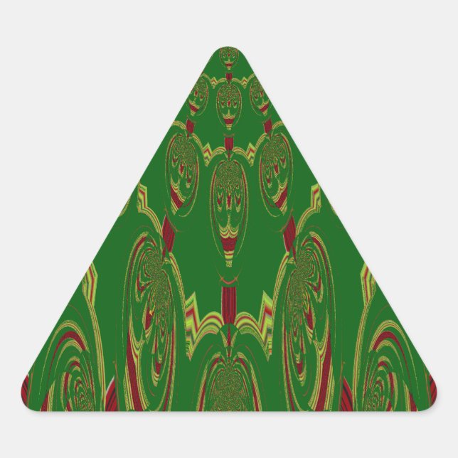 Pegatina Triangular Robots verdes (Anverso)