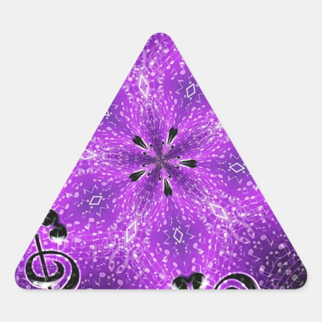 Pegatina Triangular Rock, Rock. (Anverso)