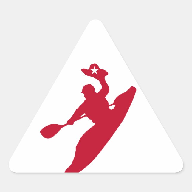 Pegatina Triangular Rodeo Kayak (Anverso)