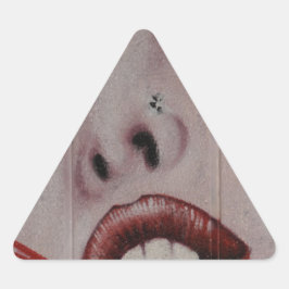 Pegatina Triangular Rojo labios