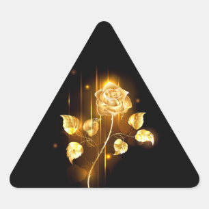 Pegatina Triangular Rosa de oro (rosa de oro)