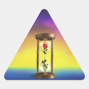 Pegatina Triangular Rosa en Hourglass