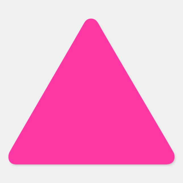 Pegatina Triangular rosa profundo de color (Anverso)