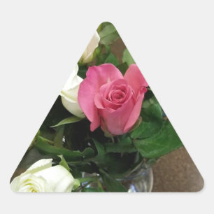 Pegatina Triangular Rosas