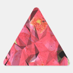 Pegatina Triangular Rosas abstractos cubistas