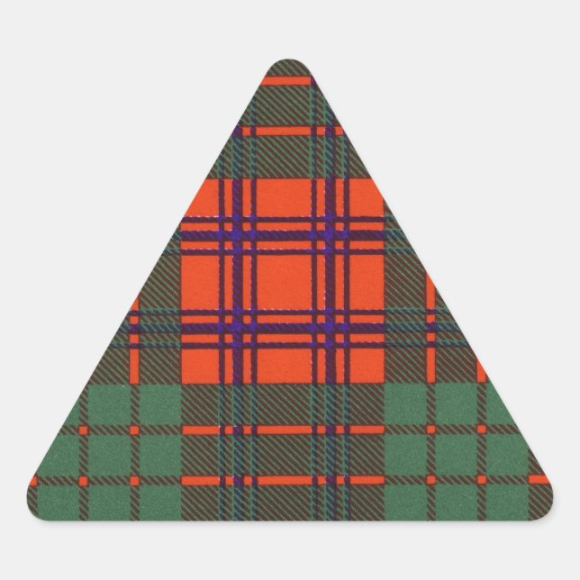 Pegatina Triangular Ross clan Plaid Scottish tartan (Anverso)