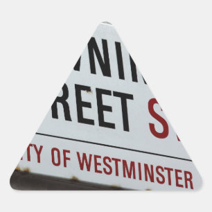 Pegatina Triangular Rótulo de Downing Street