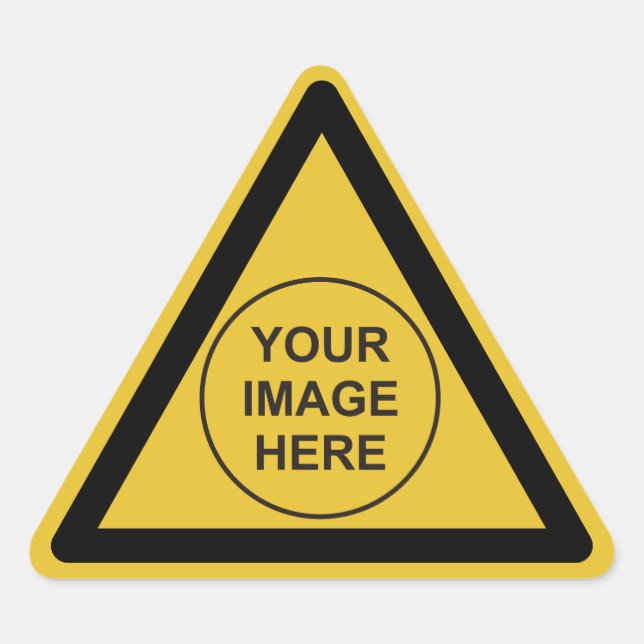 Pegatina Triangular Rótulo de triángulo de advertencia de personalizad (Anverso)