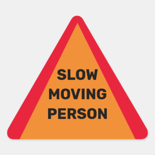 Pegatina Triangular Rótulo Humerous Slow Moving Person