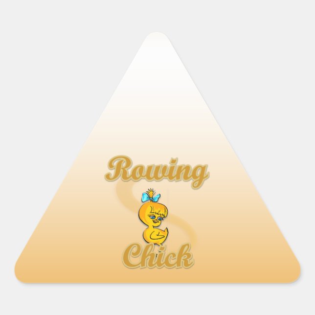 Pegatina Triangular Rowing Chick (Anverso)
